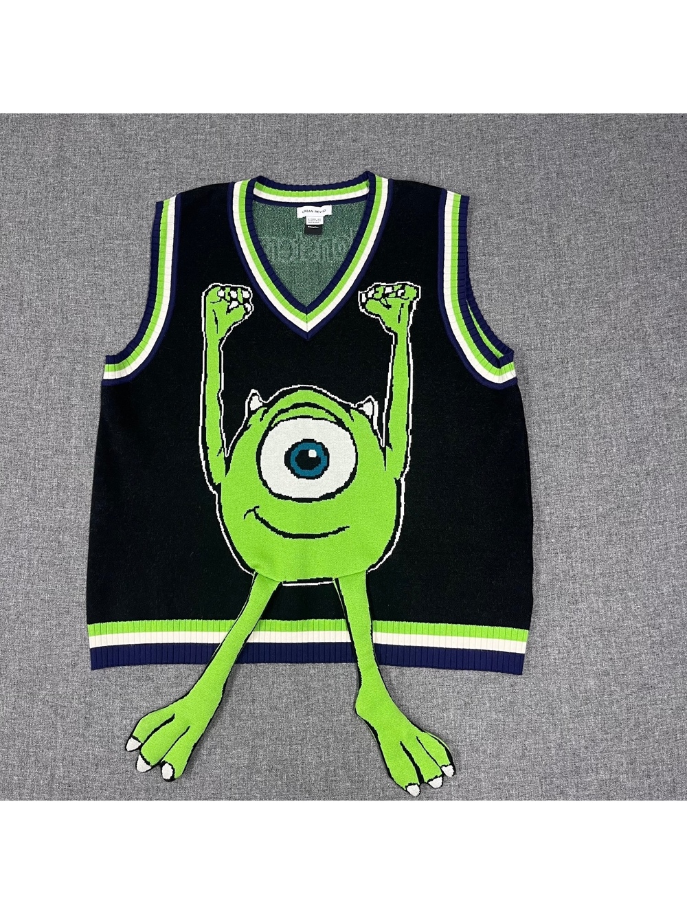 Disney Pixar Monster's Inc Mike Wazowski Sweater Vest with 3D Legs, size 6 RARE